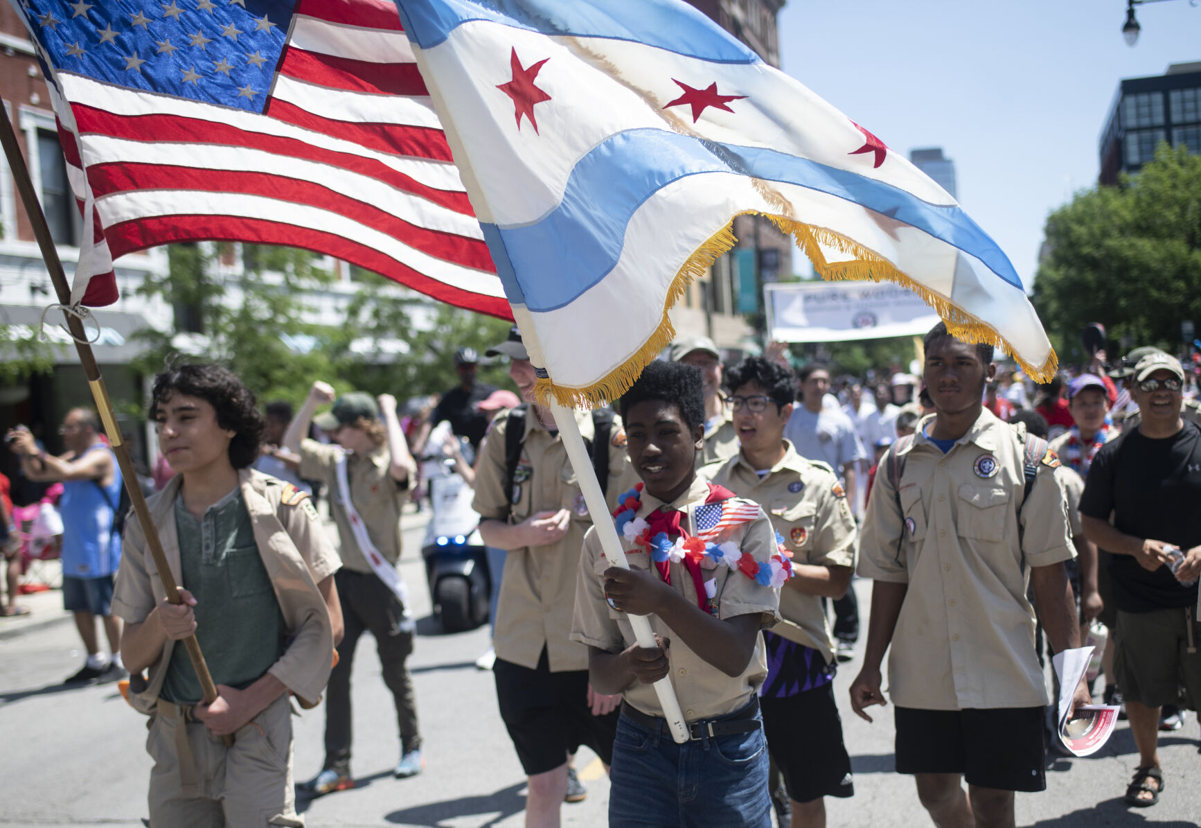 boy scouts on parade